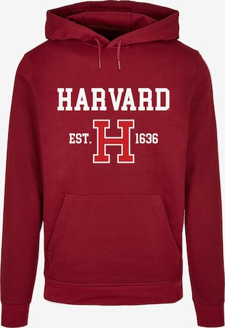 Merchcode Sweatshirt 'Harvard University - Est 1636' in Rood: voorkant