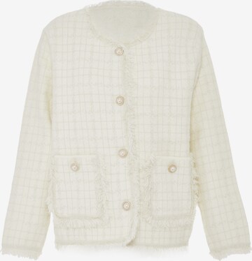 ZITHA Knit Cardigan in White: front