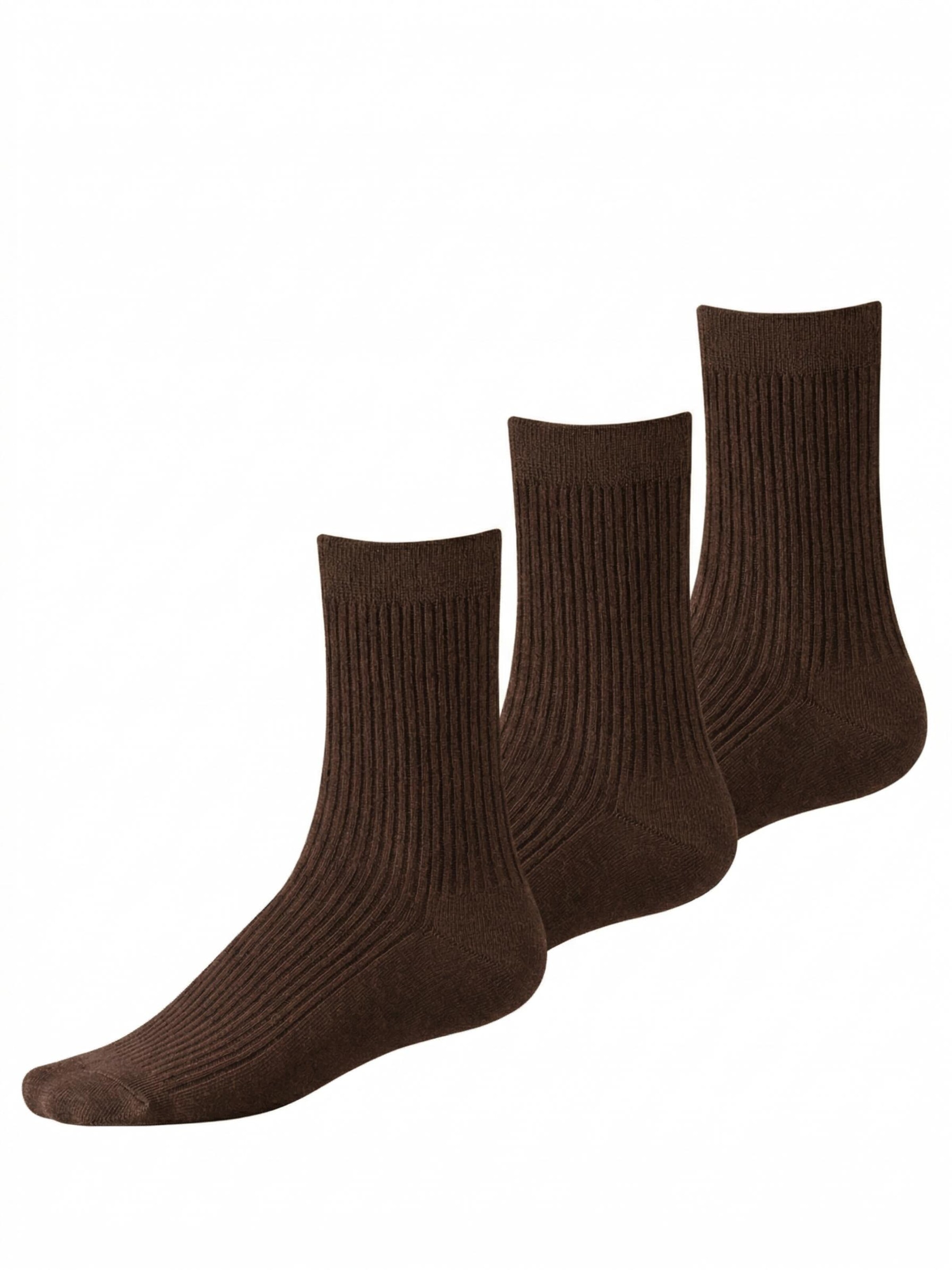 Millo Socks 'Cosy Steps' in Brown: front