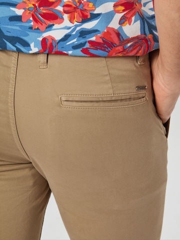 BOSS Orange Slimfit Hose 'Schino-Taber D' in Braun