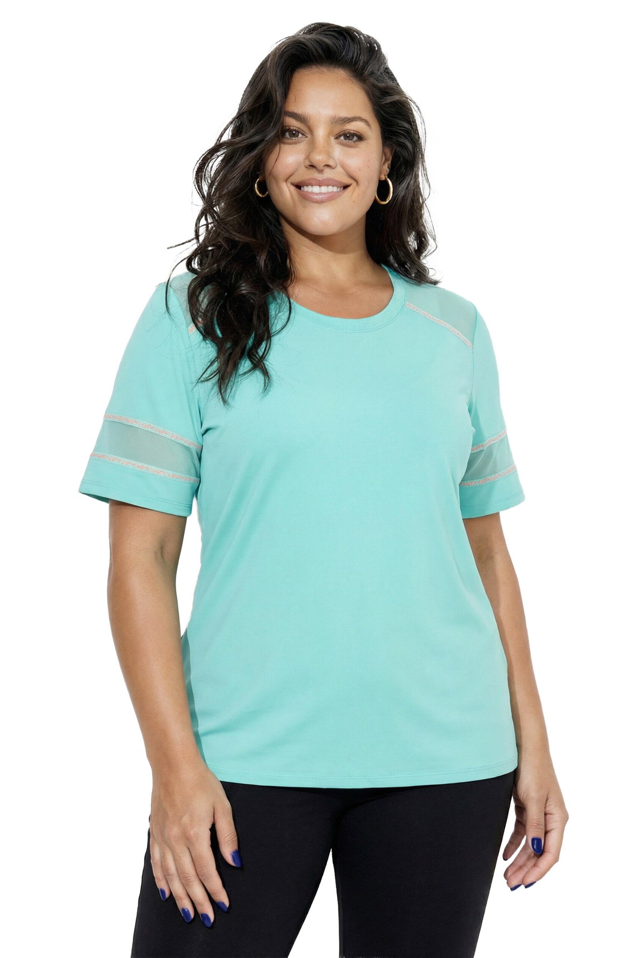 Ulla Popken Shirt in Groen: voorkant