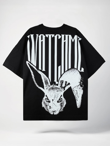 QWX2 Oversizeshirt 'Watch Me'‌‌‌‌ in Schwarz