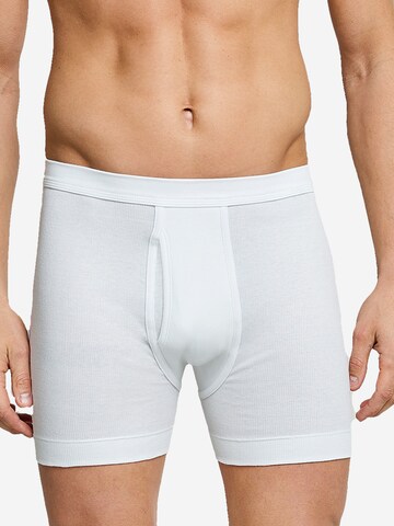SCHIESSER Boxershorts 'Essentials Doppelripp' in Wit: voorkant