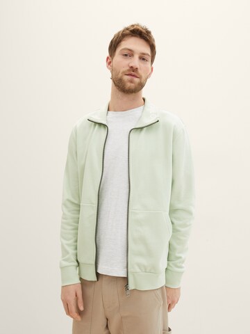 TOM TAILOR Sweat jacket in Green