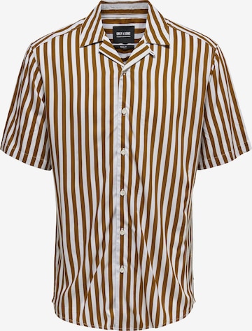 Camicia 'Wayne' di Only & Sons in marrone: frontale