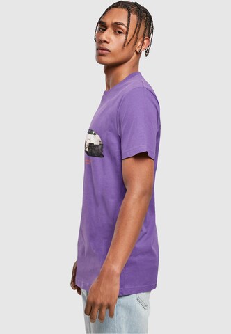 T-Shirt 'Weekend Wolf' Mister Tee en violet