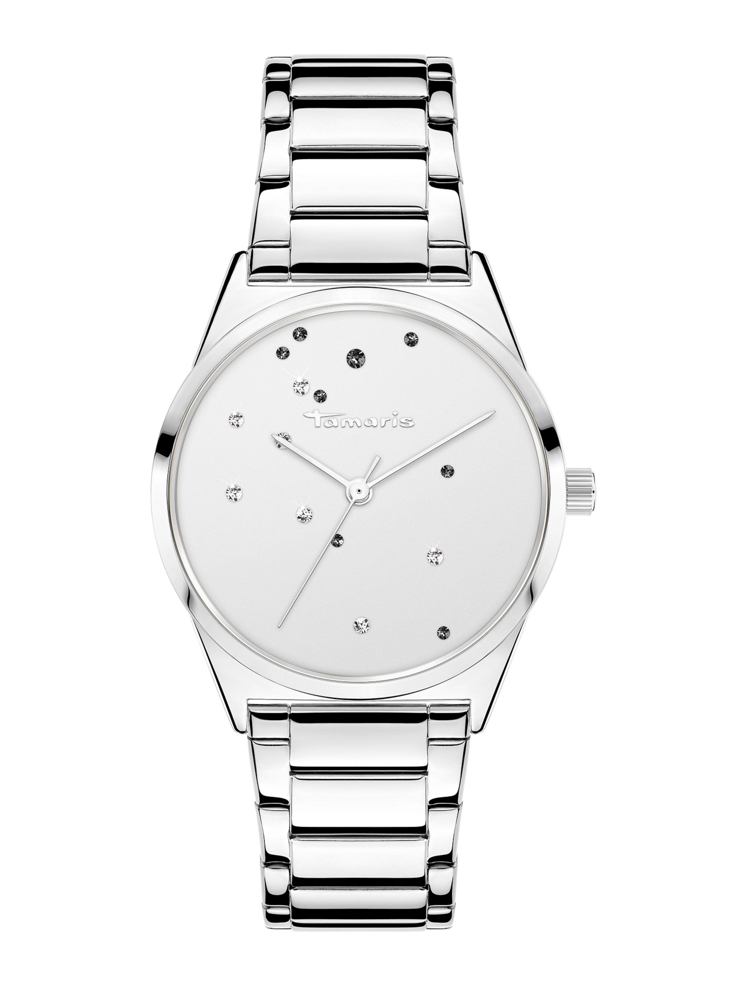 Tamaris Analoguhr in Silber: Vorderseite
