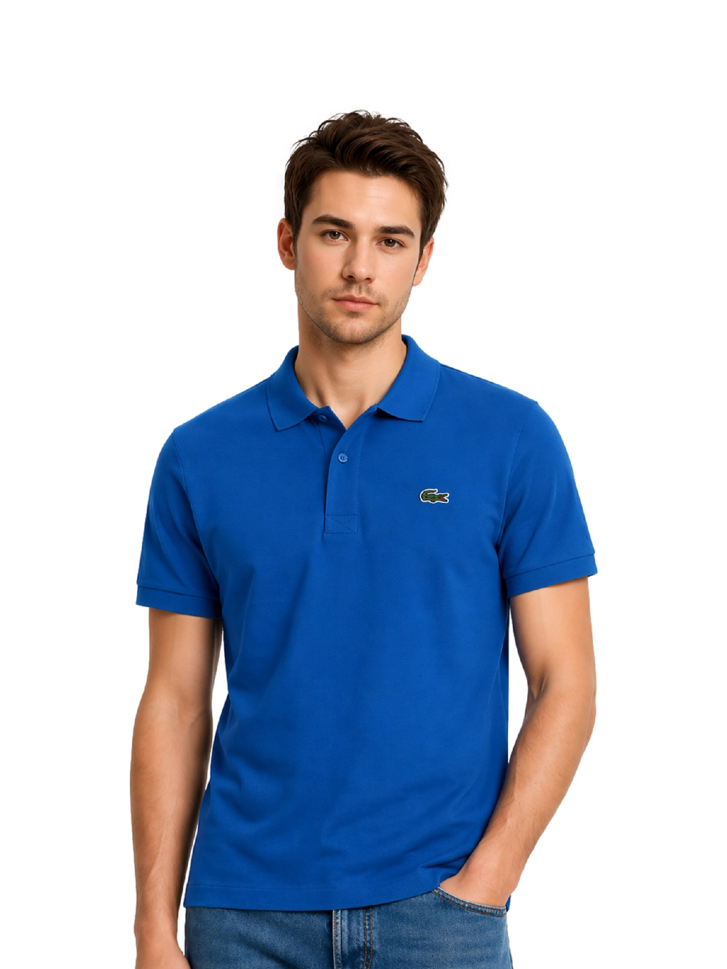 LACOSTE Majica | modra barva: sprednja stran