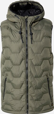 Gilet di No Excess in verde: frontale