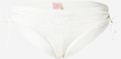 Hunkemöller Bas de bikini 'Broderie' en blanc, Vue avec produit