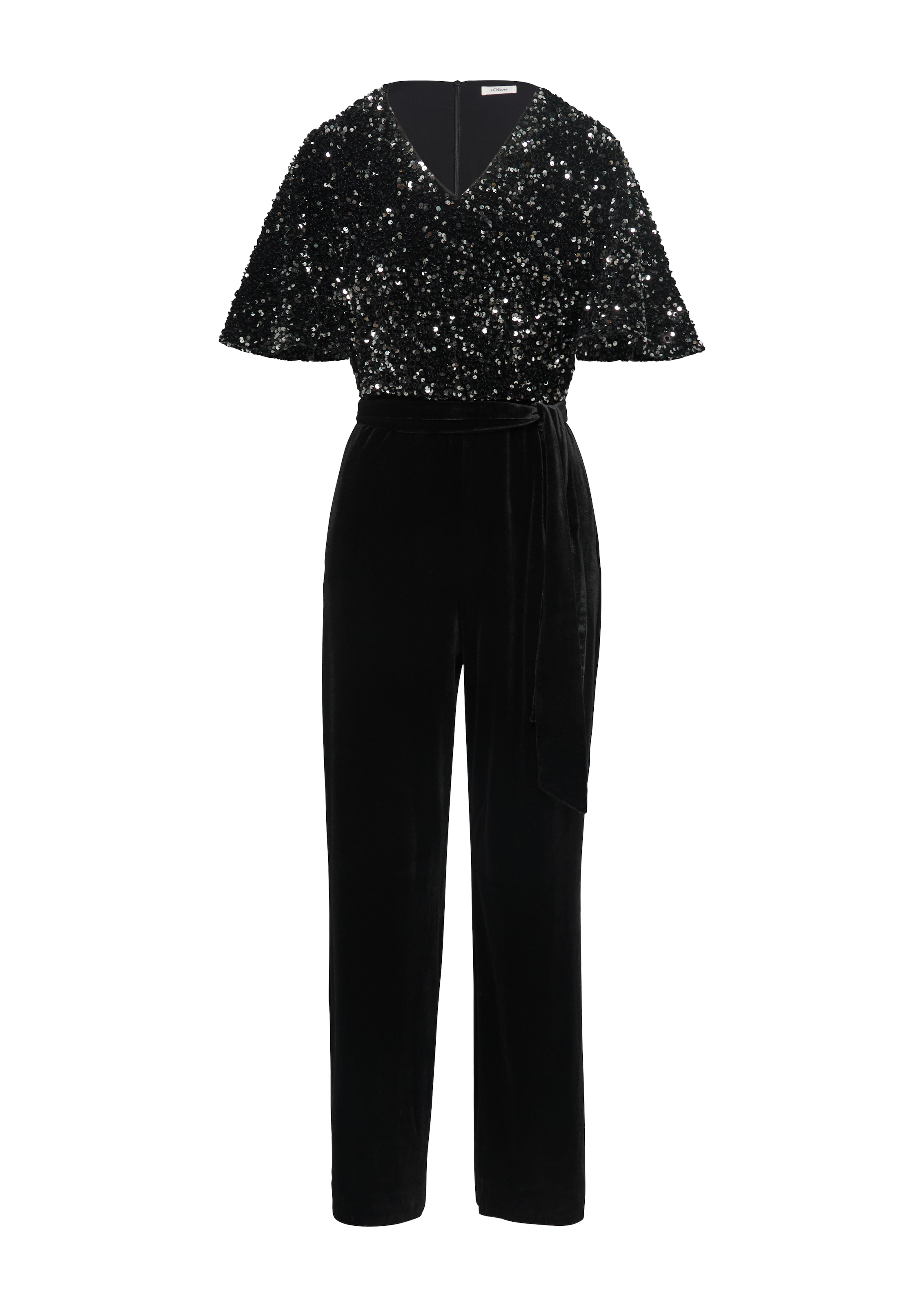 s.Oliver BLACK LABEL Jumpsuit in Zwart: voorkant