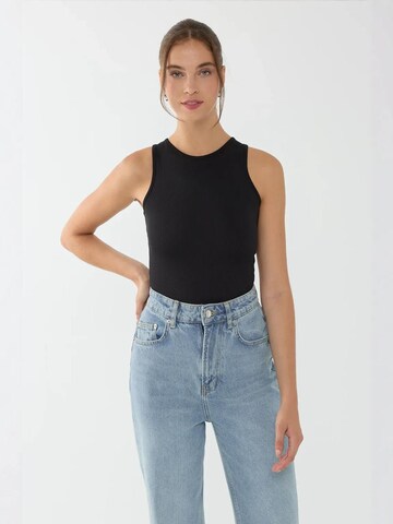 Shirtbody Hiccup en noir : devant
