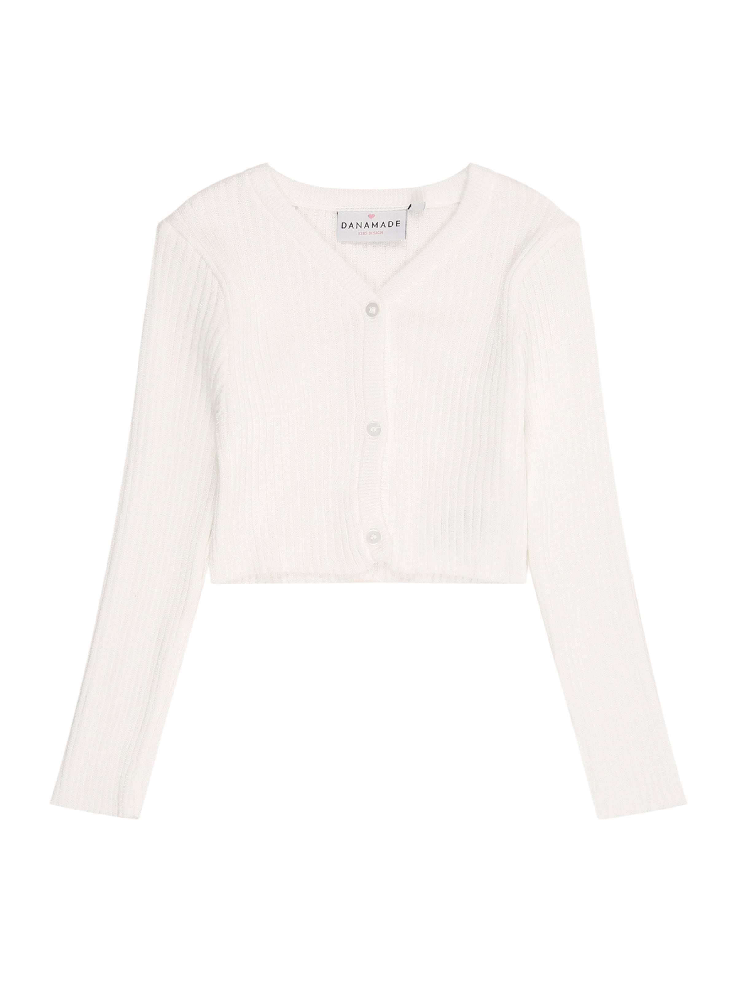 Danamade Kardigan – bílá: přední strana