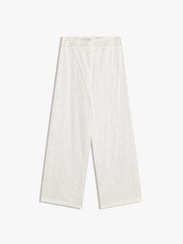 Bershka Zvonové kalhoty Kalhoty – béžová