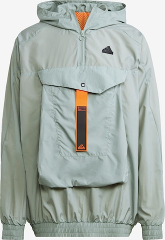 ADIDAS SPORTSWEAR Athletic Jacket 'City Escape' in Green: front