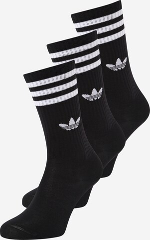 ADIDAS ORIGINALS - Calcetines 'SOLID CREW' en negro: frente