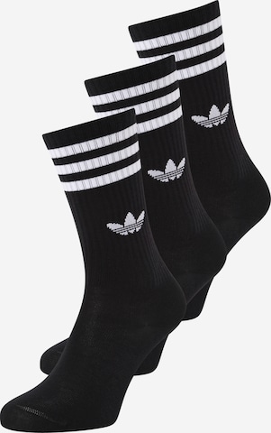 Șosete 'SOLID CREW' de la ADIDAS ORIGINALS pe negru: față