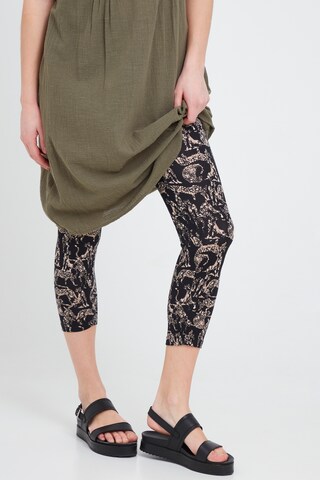 Fransa Skinny Leggings in Zwart: voorkant