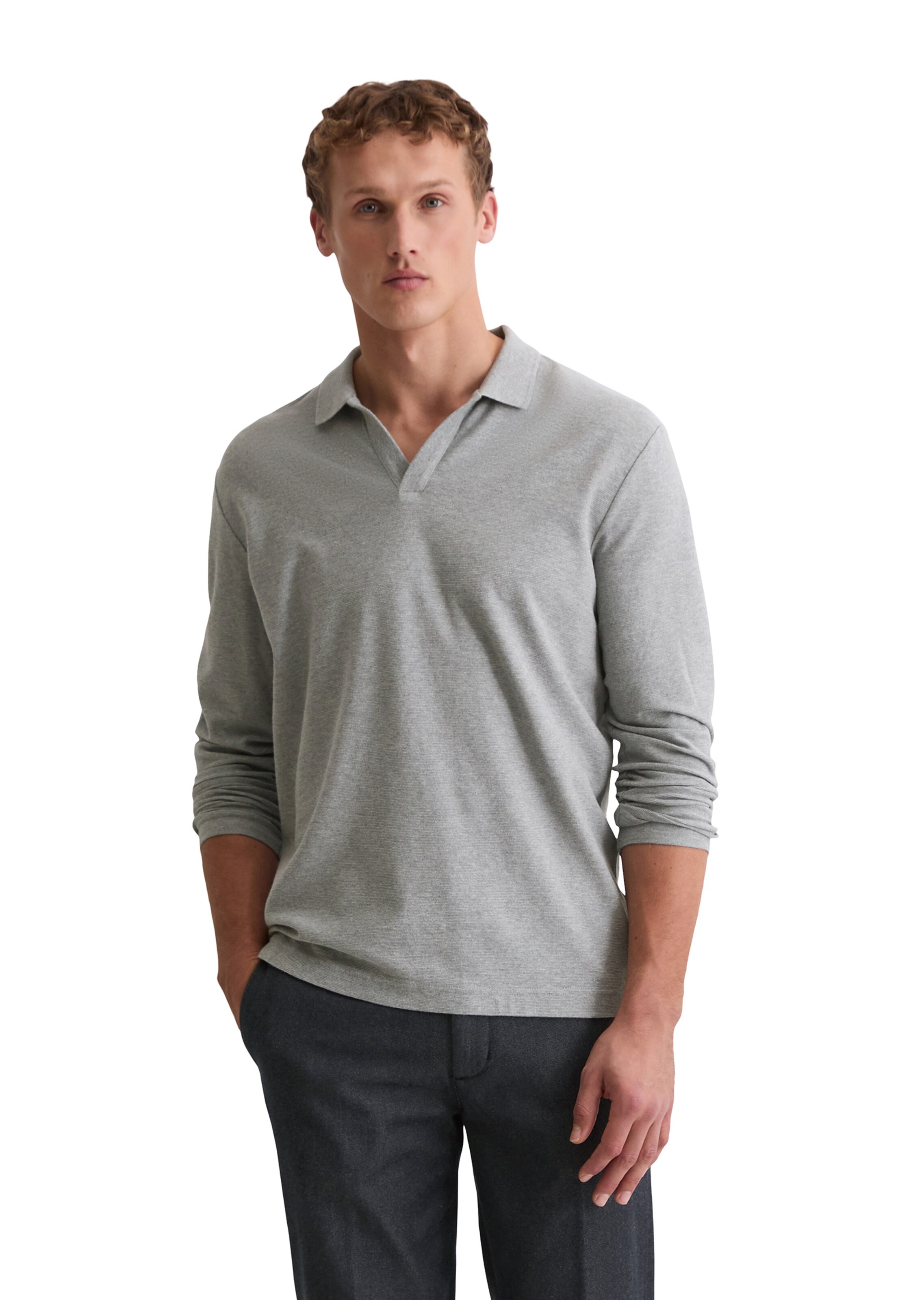 Marc O'Polo Shirt in Grey: front
