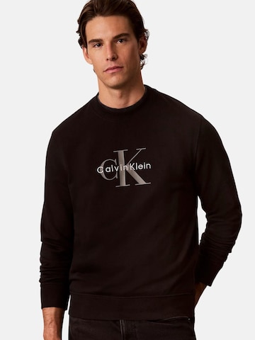 Calvin Klein Tröja 'CALVIN KLEIN CL LS 350TERRY MNLG CN SWTSH Maglieria' i svart