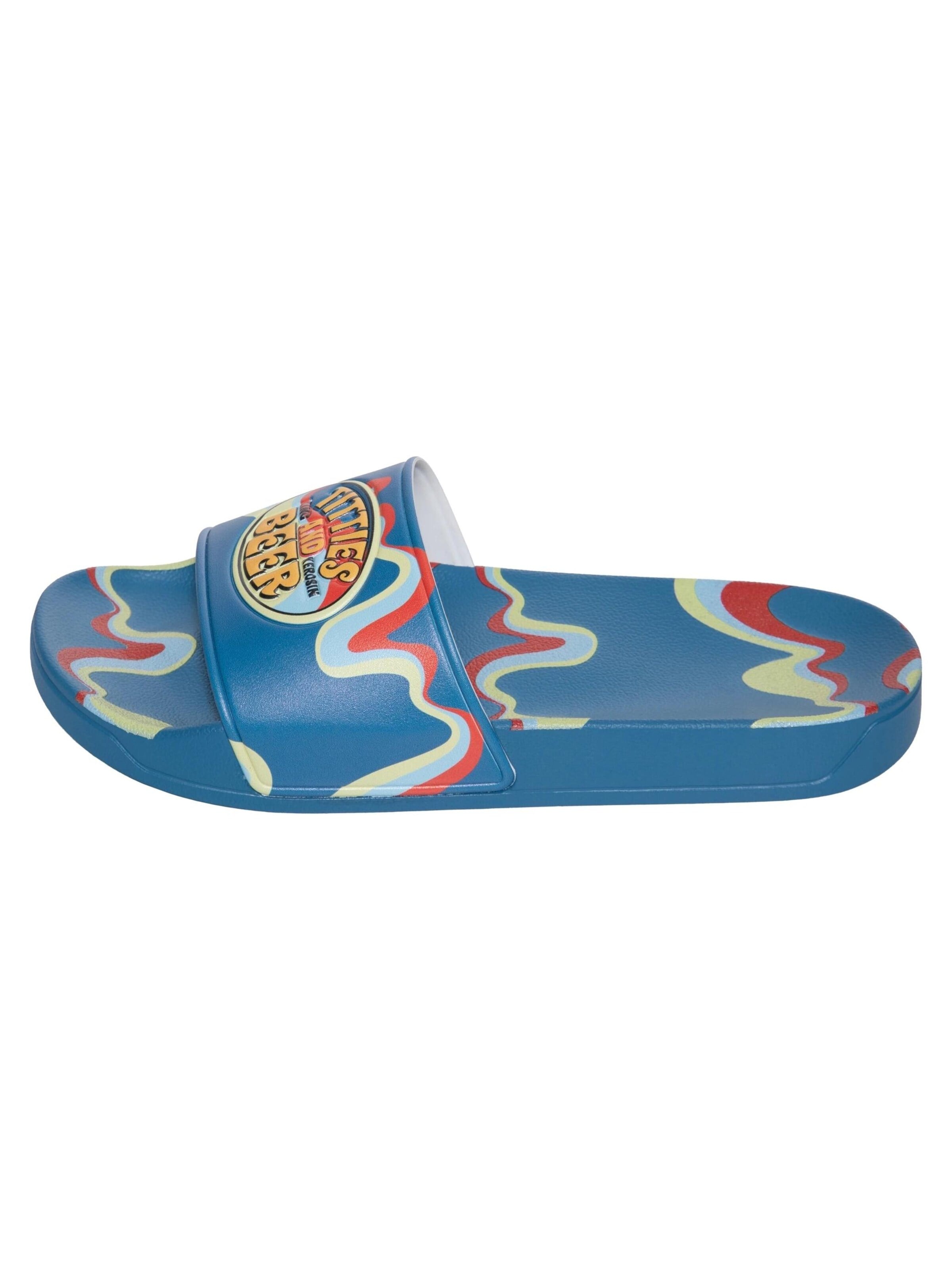 King Kerosin Mules 'Titties & Beer' in Blue