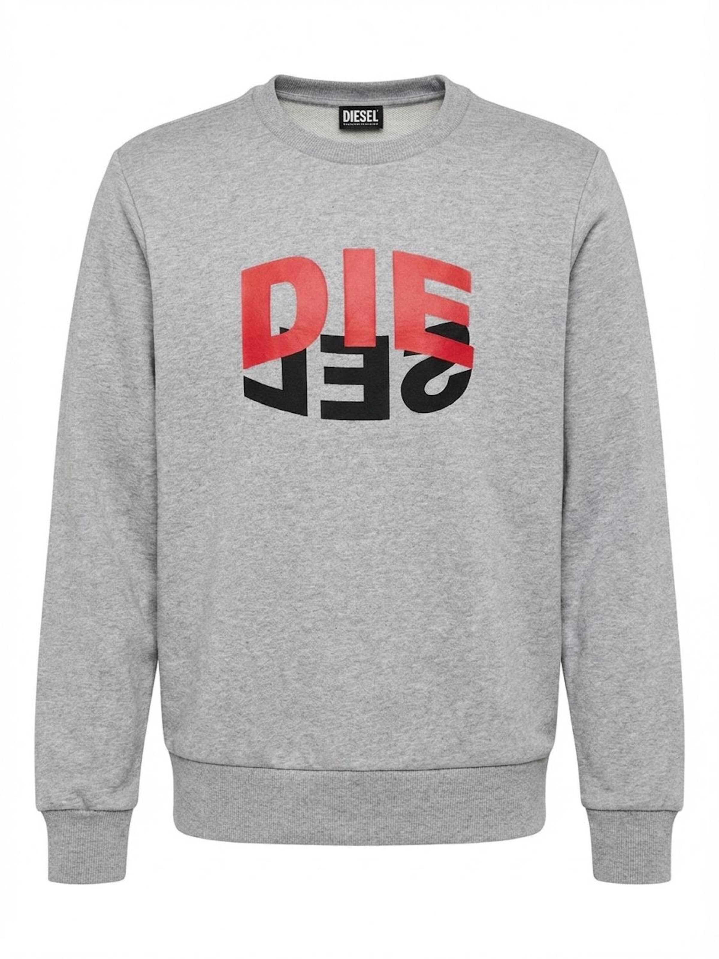 DIESEL - Pullover 'S-GIRK-N80' em cinzento: frente