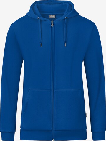 JAKO Athletic Zip-Up Hoodie in Blue: front