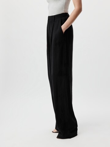 LeGer by Lena Gercke Wide leg Bandplooibroek 'Thora' in Zwart