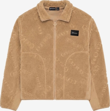 Veste en polaire Colucci en beige : devant