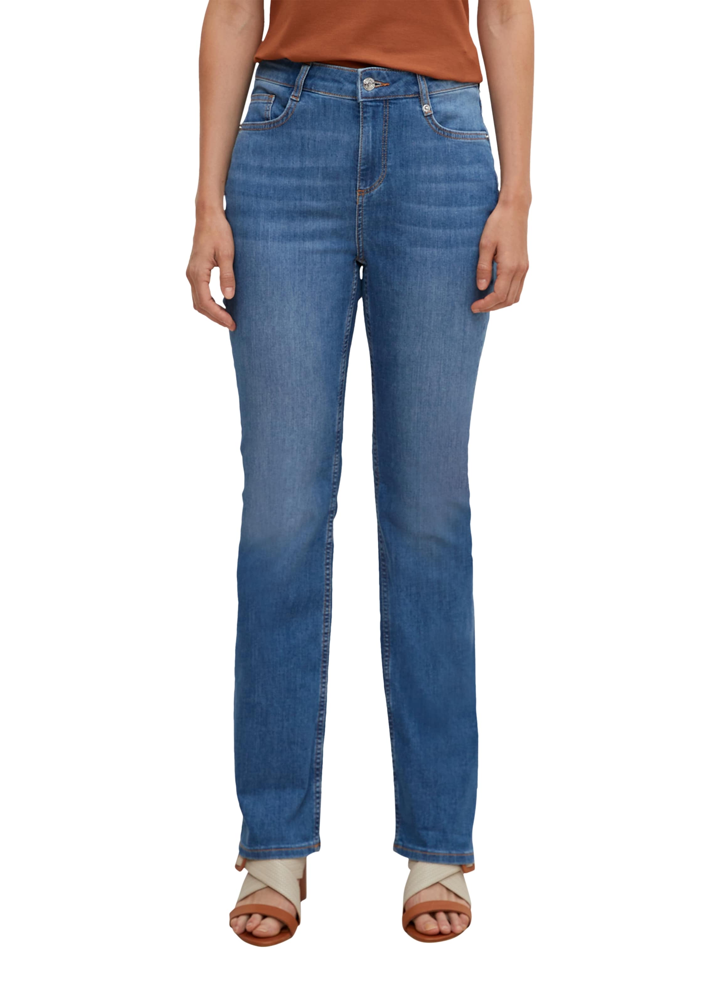 COMMA Slimfit Jeans in Blauw: voorkant