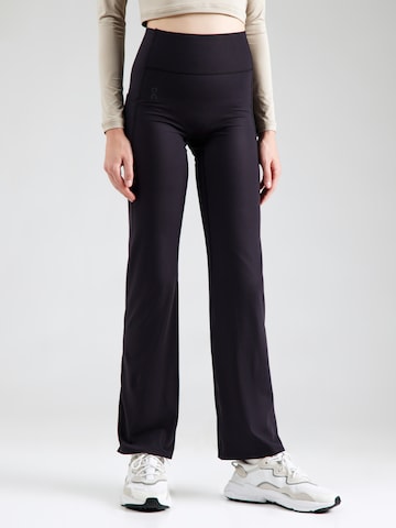 évasé Pantalon de sport On en noir : devant