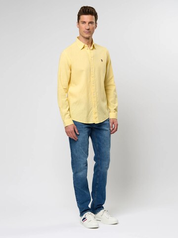 U.S. POLO ASSN. Regular Fit Hemd 'Bolt' in Gelb