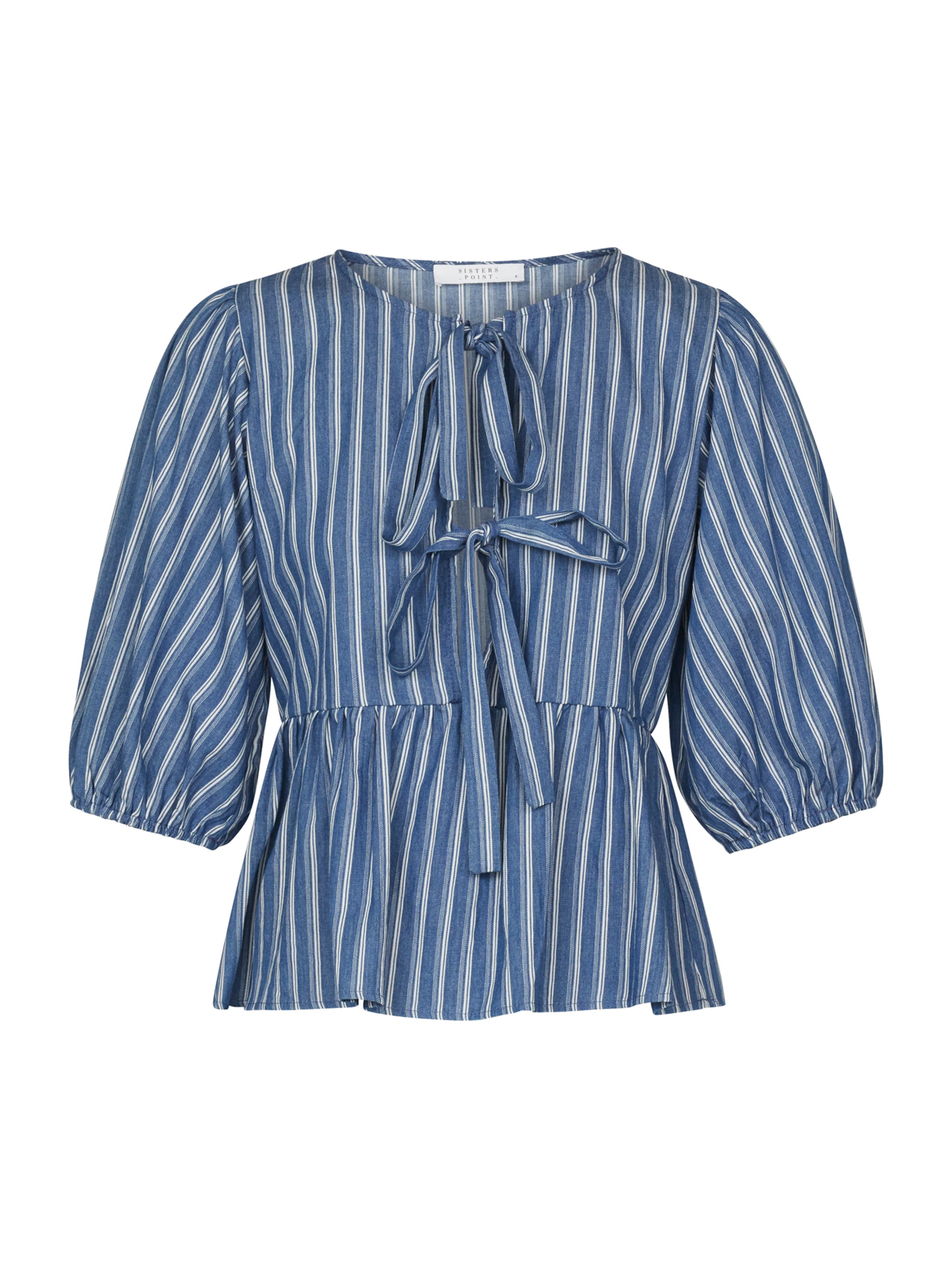 SISTERS POINT Bluse 'NELL' i blå: forside