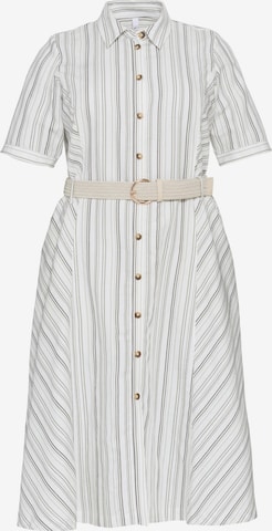 SHEEGO Shirt Dress in White: front