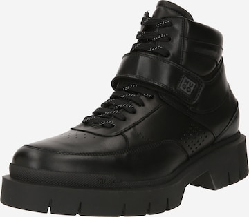 Bottines à lacets 'Denzel' HUGO Red en noir : devant