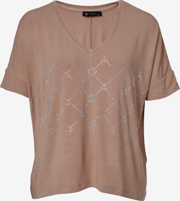 Decay V-Shirt in Braun: front