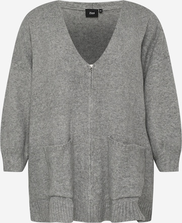 Cardigan 'MCOMFY' Zizzi en gris : devant