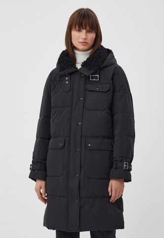 Finn Flare Steppmantel 'Stylish' in Schwarz: Vorderseite