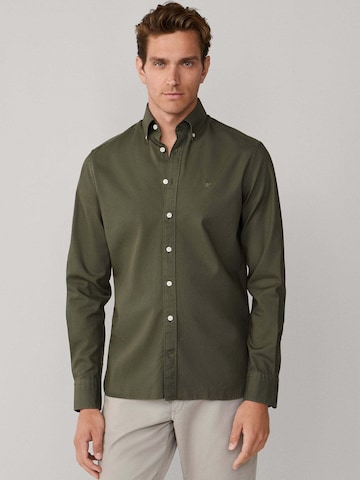 Hackett London Regular Fit Hemd in Grün: Vorderseite