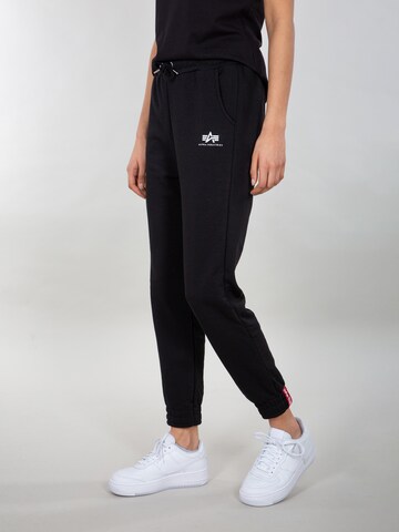 ALPHA INDUSTRIES Tapered Trousers in Black