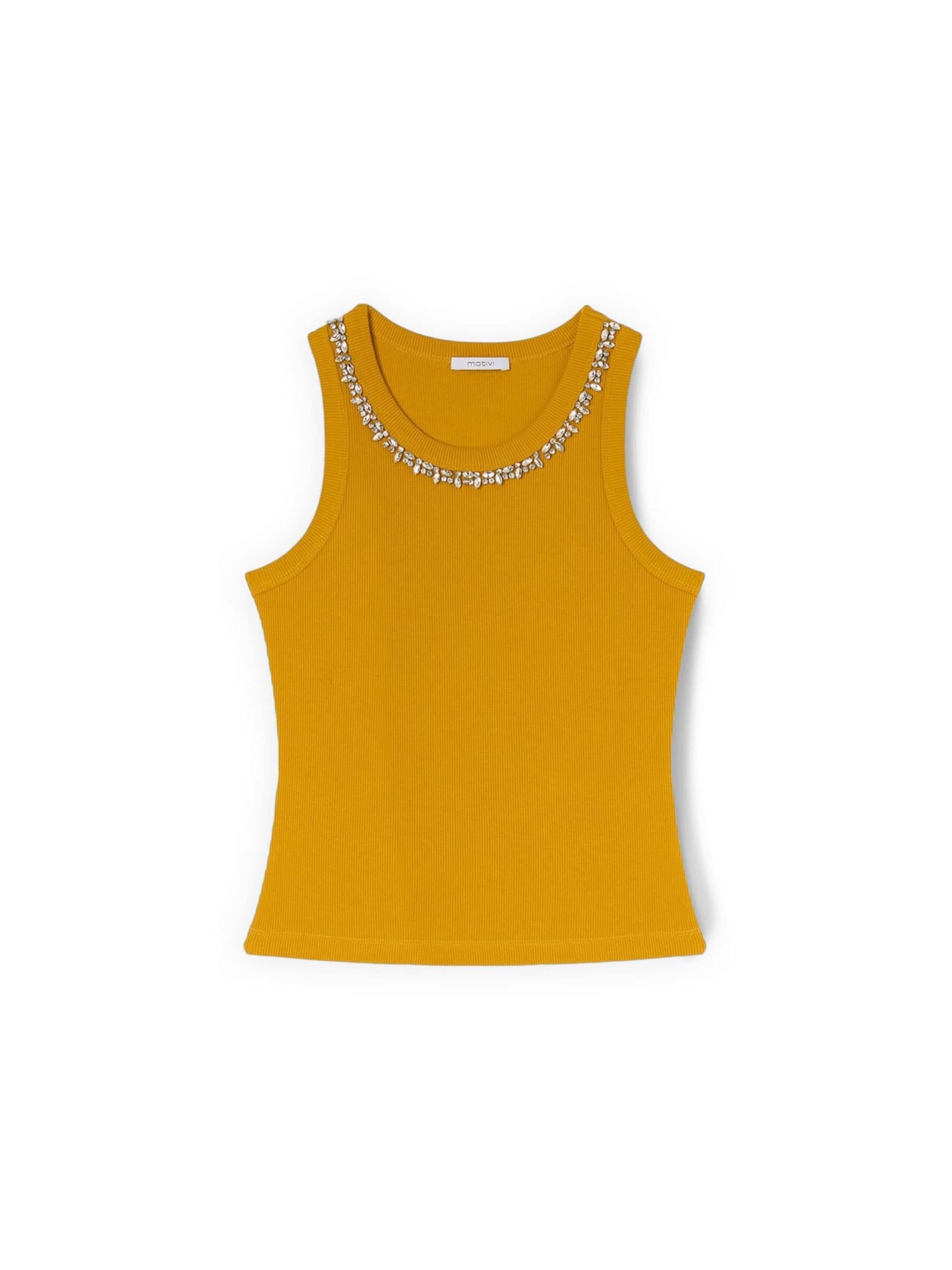 MOTIVI Shirt in Yellow: front