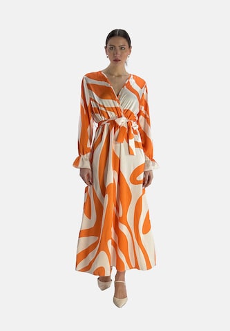 Elara Kleid in Orange: Vorderseite
