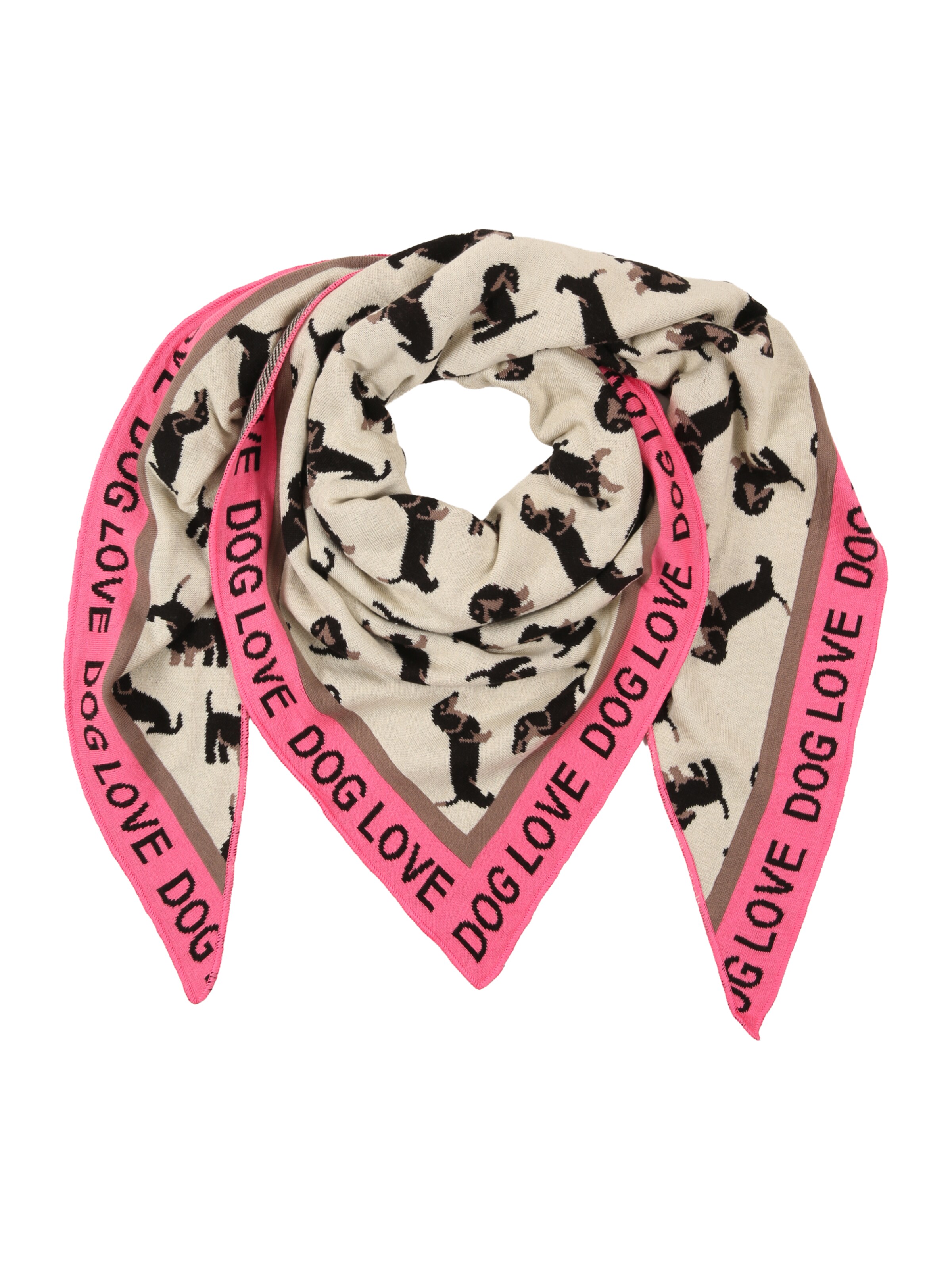 Zwillingsherz Shawl 'Love is Love' in Beige: front