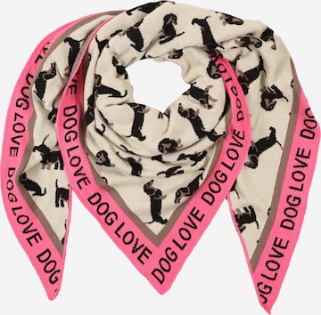Zwillingsherz Shawl 'Love is Love' in Beige: front