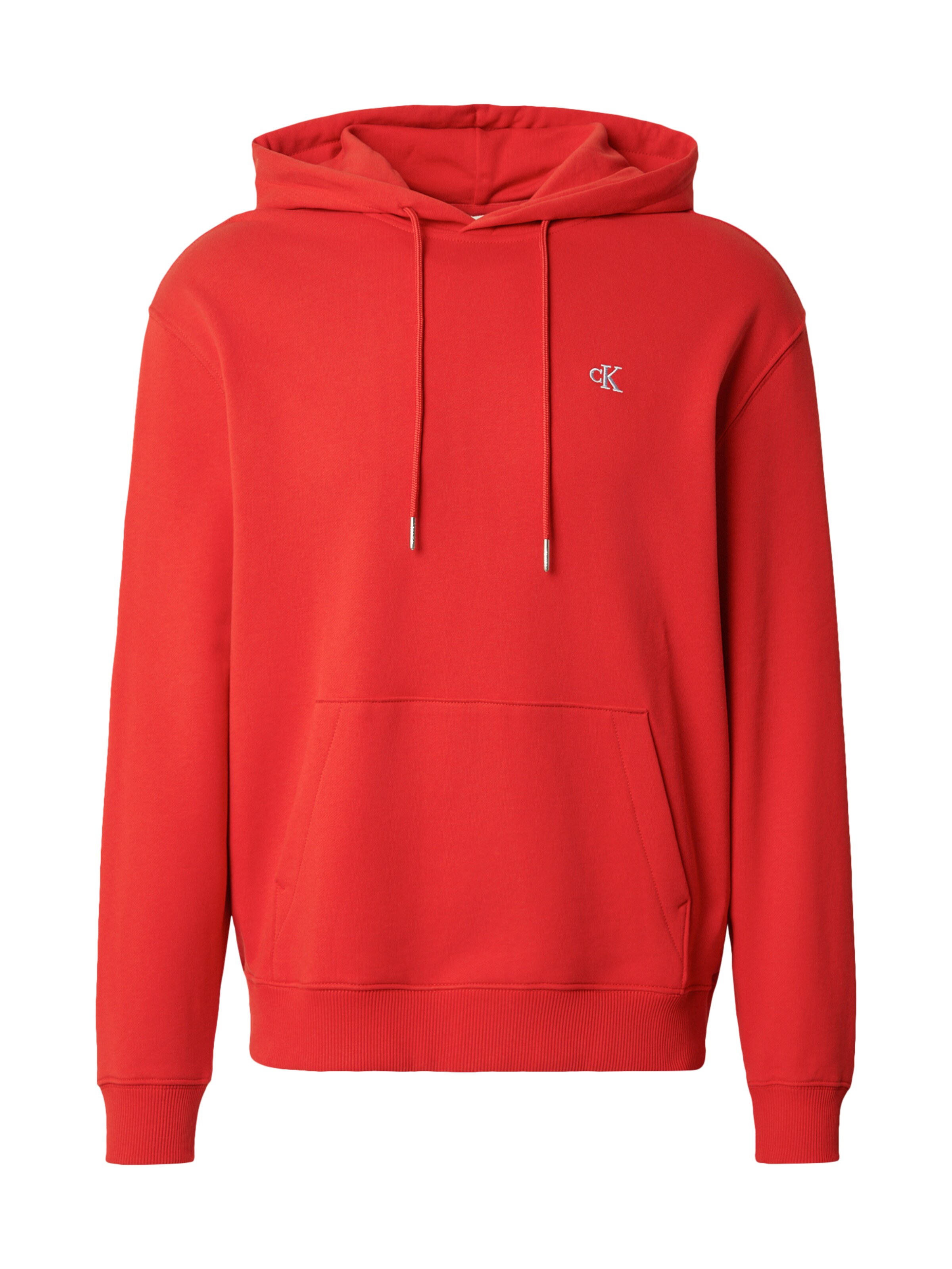 Bluză de molton de la Calvin Klein Jeans pe roșu: față