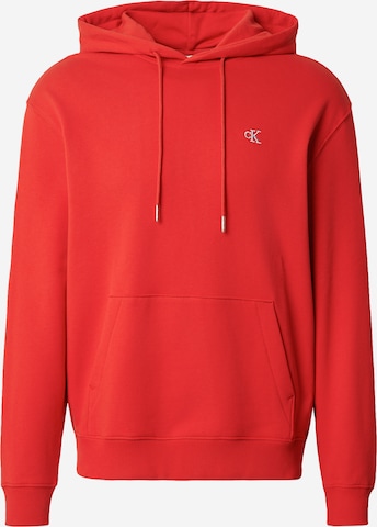 Sweat-shirt Calvin Klein Jeans en rouge : devant