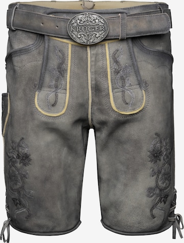 Regular Pantalon folklorique 'Mirko' Krüger Buam en gris : devant