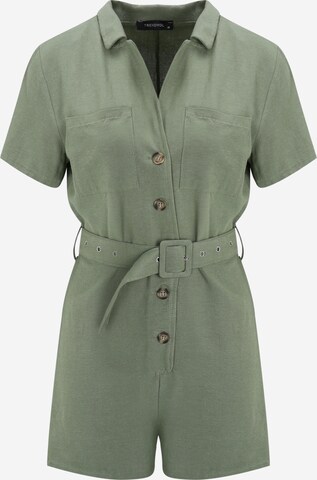 Trendyol Petite Jumpsuit in Groen: voorkant