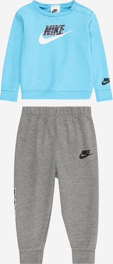 Nike Sportswear Sweatsuit in Sky blue / mottled grey / Black / White, Item view