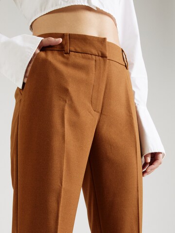 FIVEUNITS Regular Pleated Pants 'Clara' in Brown